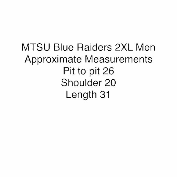 Rivalry Threads MT Sports Shirt NWT MTSU Blue Raiders 2XL T-Shirt - Picture 4 of 13